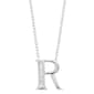 Diamond Classics(tm) 1/20ctw. Baguette Diamond R Initial Pendant - image 1