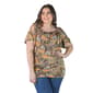 Plus Size 24/7 Comfort Apparel Split Shoulder Printed Top - image 5