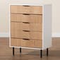 Baxton Studio Karima Two-Tone Wood 5-Drawer Storage Cabinet - image 2