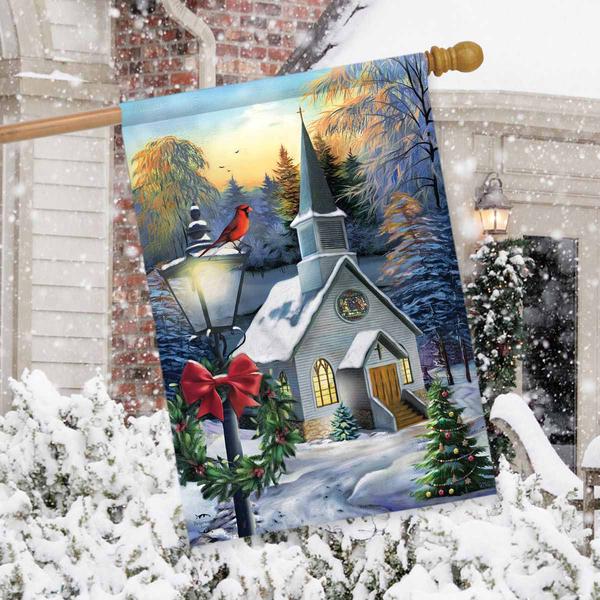 Briarwood Lane Come All Ye Faithful House Flag