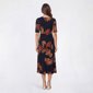 Womens MSK Elbow Sleeve V-Neck Floral Twist Front Midi Dress - image 2
