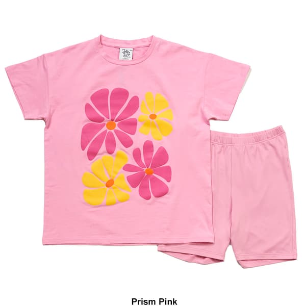 Girls &#40;7-16&#41; Jolie & Joy Short Sleeve Oversized Top & Bike Shorts