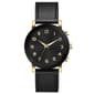 Mens Gold-Tone Case & Black Strap Analog Watch - 50649G-07-G02 - image 1