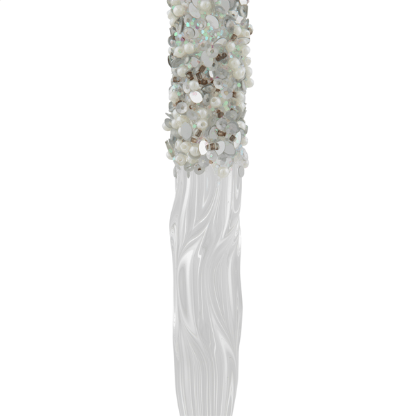 Northlight Sequined & Beaded Icicle Glass Christmas Ornament