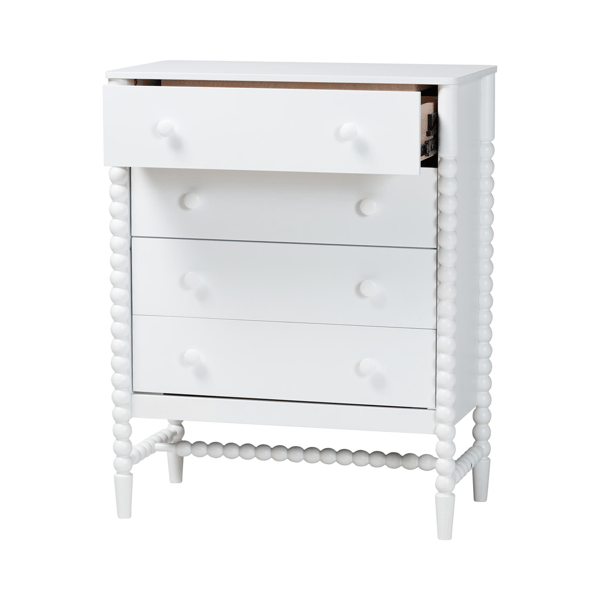 Baxton Studio Brantley Spindle 4-Drawer Chest