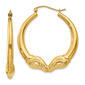 Gold Classics&#40;tm&#41; 35mm. 14kt. Gold Polished Ram Hoop Earrings - image 1