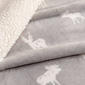 FreshFolds Kinsley Reversible Plush Velvet Moose & Sherpa Blanket - image 5
