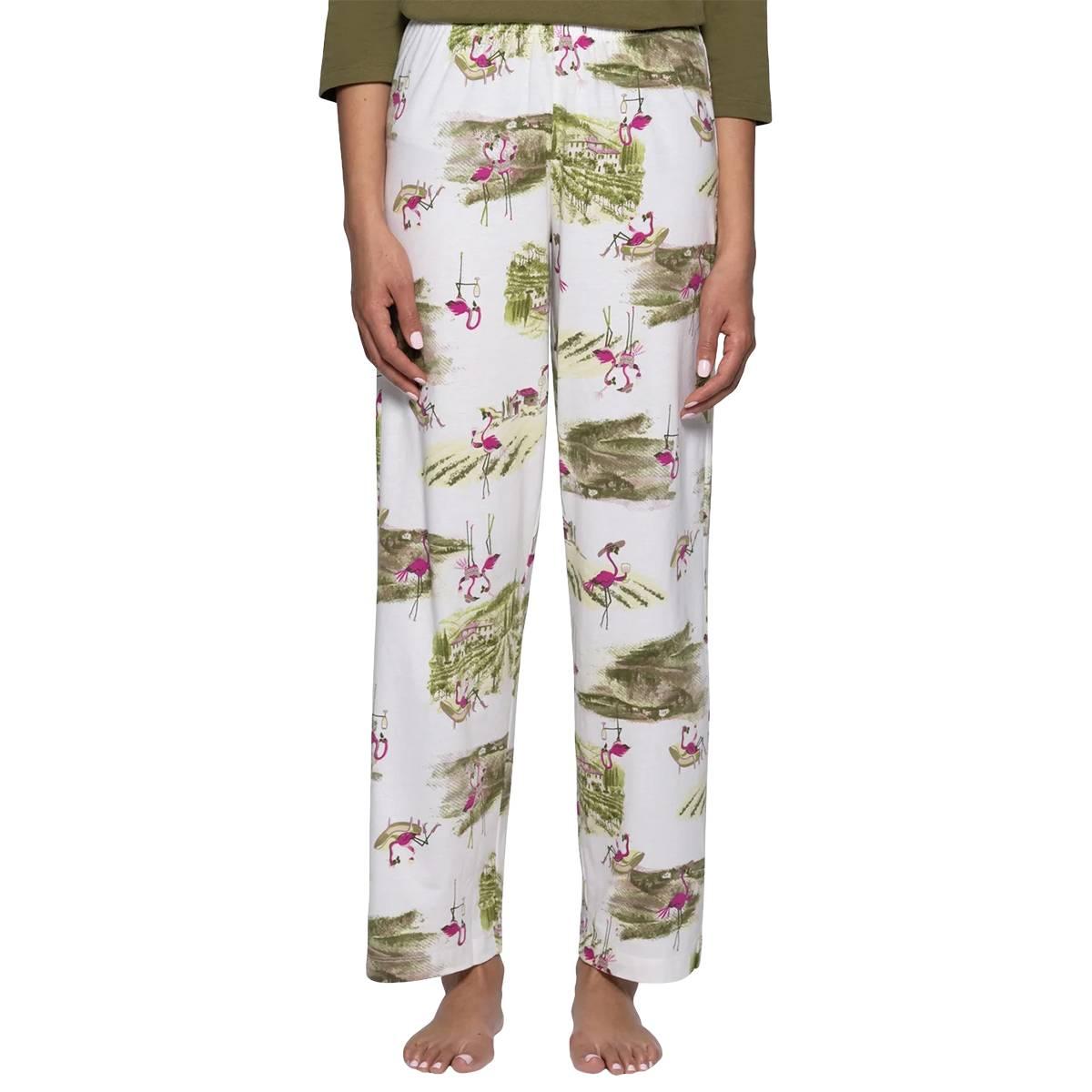 Womens HUE(R) Vineyard Flamingos Pajama Bottoms