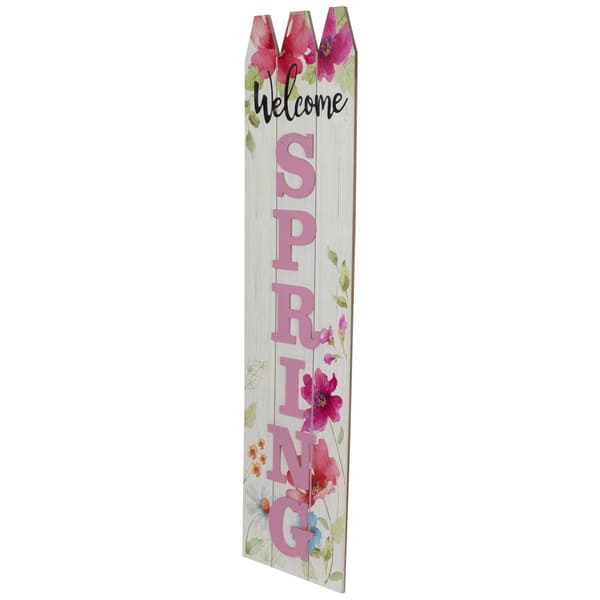 Northlight Seasonal Welcome Spring Floral Porch Sign