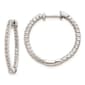 Pure Fire 14kt. White Gold Lab Grown Diamond Round Hoop Earrings - image 1