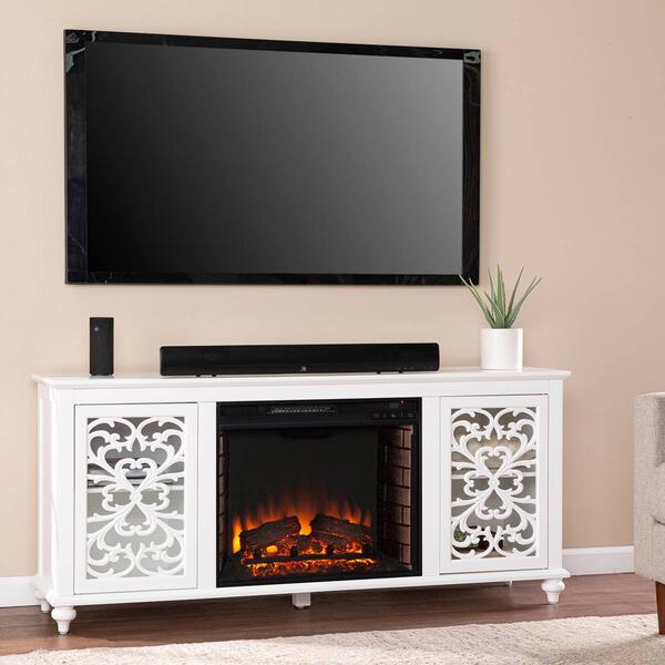 Southern Enterprises Maldina Electric Fireplace w/ Media Storage - image 