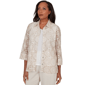 Womens Alfred Dunner Natural Wonder Sequin Two In One Blouse - image 3