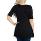 Womens 24/7 Comfort Apparel Elbow Sleeve Swing Tunic - image 3