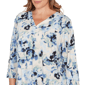 Plus Size Emaline Seabreeze Essence 3/4 Sleeve Top With Overlapp - image 5