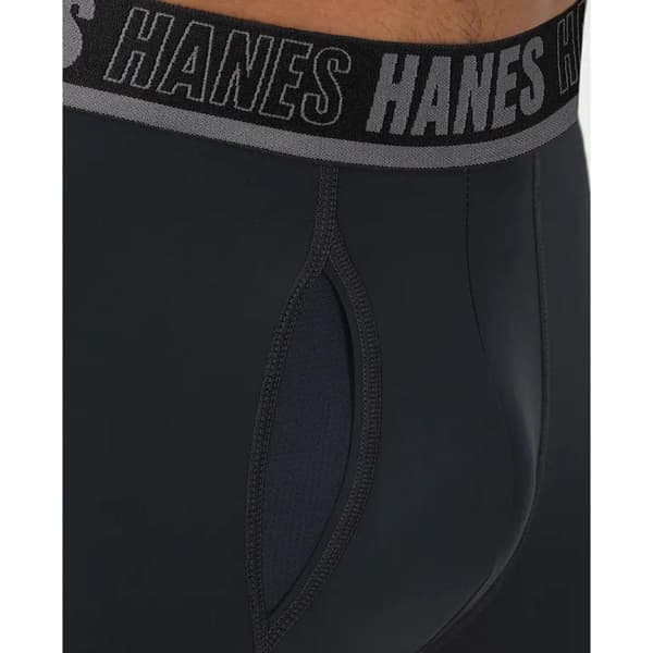 Mens Hanes&#174; Moves 4pk. Long Leg Boxer Briefs - Blue/Black