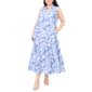 Plus Size MSK Sleeveless Print V Neck Tier Maxi - image 1