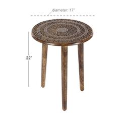 9th & Pike® Brown Wood Traditional Accent Table