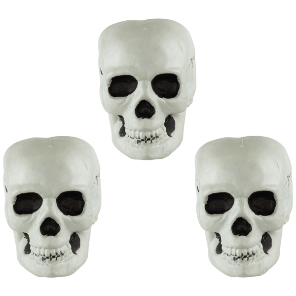 Northlight Bag of Skulls Halloween Decorations - 6in. - Set of 3