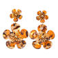 Ashley Cooper(tm) Resin Tortoise & Gold-Tone Flower Drop Earrings - image 1