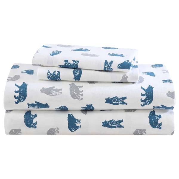Eddie Bauer Bear Mountain Cotton Flannel Sheet Set - image 