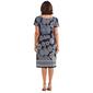 Womens Robbie Bee Short Sleeve Geometric Sarong Wrap Dress - image 2