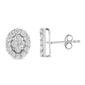Haus of Brilliance Sterling Silver Diamond Oval Stud Earrings - image 1