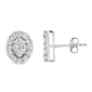 Haus of Brilliance Sterling Silver Diamond Oval Stud Earrings - image 1