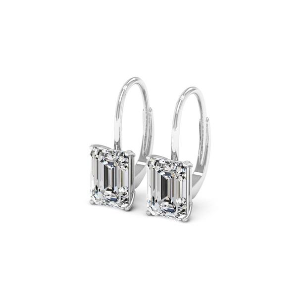 Moluxi&#40;tm&#41; Sterling Silver 4ctw. Moissanite Dangle Earrings - image 