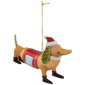 Northlight Dachshund Dog with Santa Hat Glass Christmas Ornament - image 4