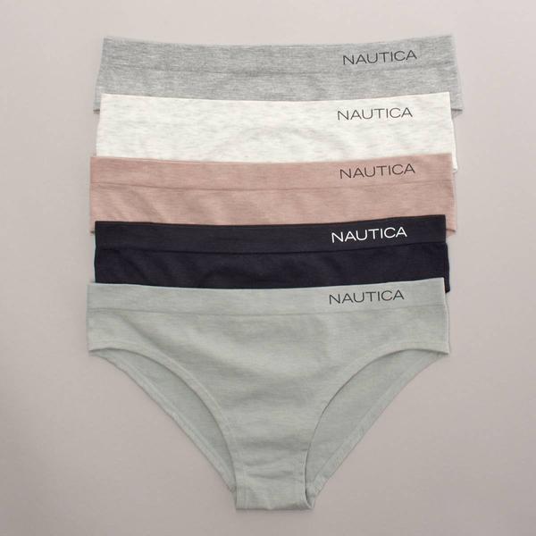 Womens Nautica 5pk. Tanga Panties with Logo - NT3713-5PKP - image 