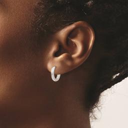 Womens Gold Classics™ 14kt. White Gold Hinged Hoop Earrings