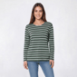 Womens Hasting & Smith Long Sleeve Stripe Tee - image 1