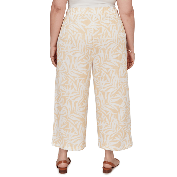 Plus Size Emaline Verde Grove II Tropical Pull On Wide Leg Pants - image 