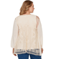 Plus Size Ruby Rd. Renaissance Romance Crochet Back Cardigan - image 1