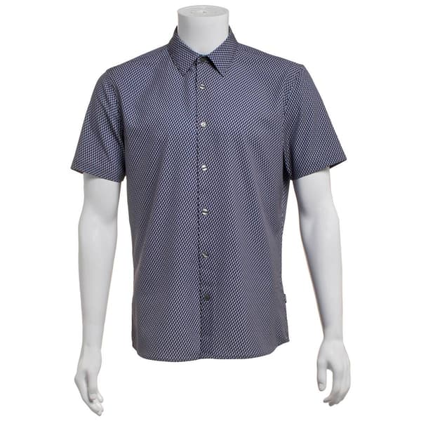Mens DKNY Mansa Short Sleeve No Tuck Button Down Shirt - image 