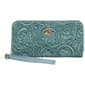 Gloria Vanderbilt Tooling Zip Around Wristlet - image 1