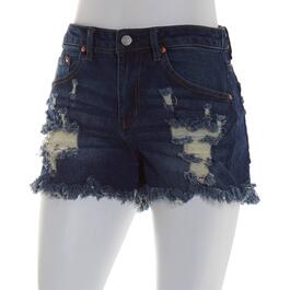 Juniors Almost Famous&#40;tm&#41; High Rise Short Fray Destructed Shorts