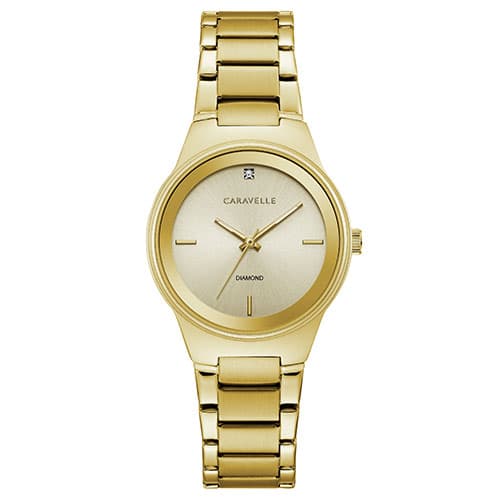Womens Caravelle Diamond Accent Bracelet Watch - 44P101 - image 