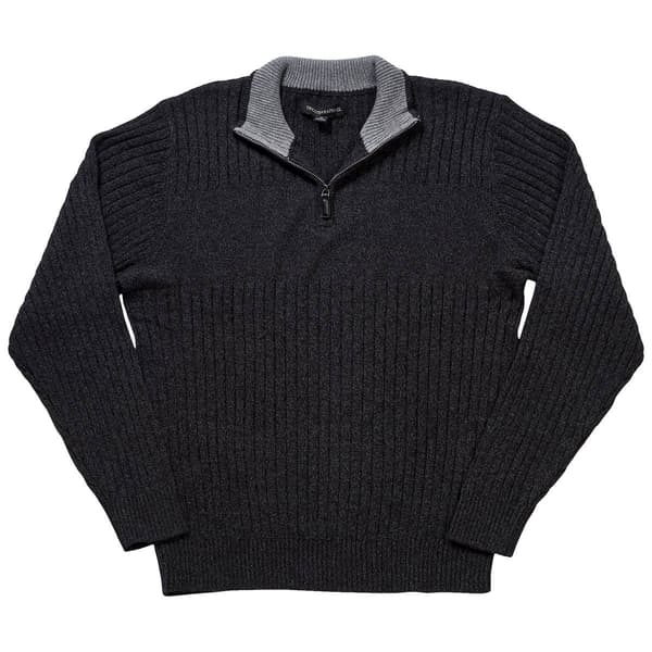 Mens Tricot St. Raphael Marled1/4 Zip Sweater