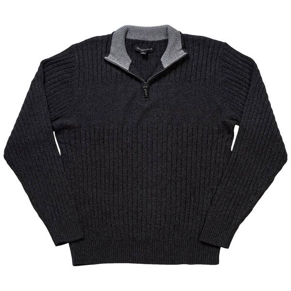 Mens Tricot St. Raphael Marled1/4 Zip Sweater - image 