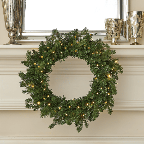 Seasonal LLC LED Palmetto Pine 24in. Christmas Wreath