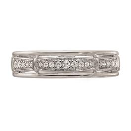 Mens Pure Fire 14kt. White Gold Lab Grown Diamond Trio Band