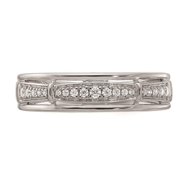 Mens Pure Fire 14kt. White Gold Lab Grown Diamond Trio Band - image 