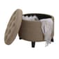 Convenience Concepts Designs4Comfort Fabric Round Storage Ottoman - image 5