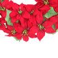 Puleo International 24in. Pre-Lit Red Poinsettia Wreath - image 5