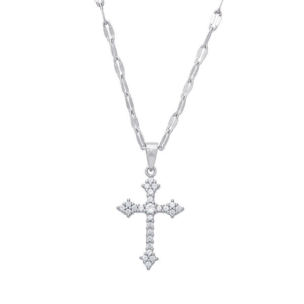 Gianni Argento Sterling-Silver Cross Pendant Necklace - image 