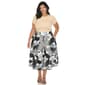 Womens White Mark Leaf Print Vintage Flared Midi Skirt - image 5