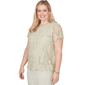 Womens Alfred Dunner Vintage Charm Floral Lace Blouse - image 3