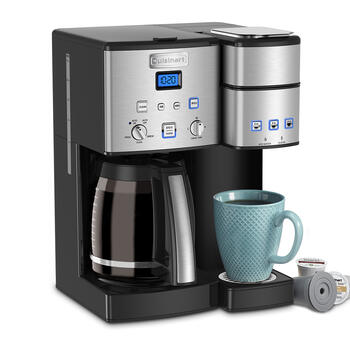 Cuisinart Coffee Center 12 Cup Coffeemaker and Single-Serve Brewer, Silver