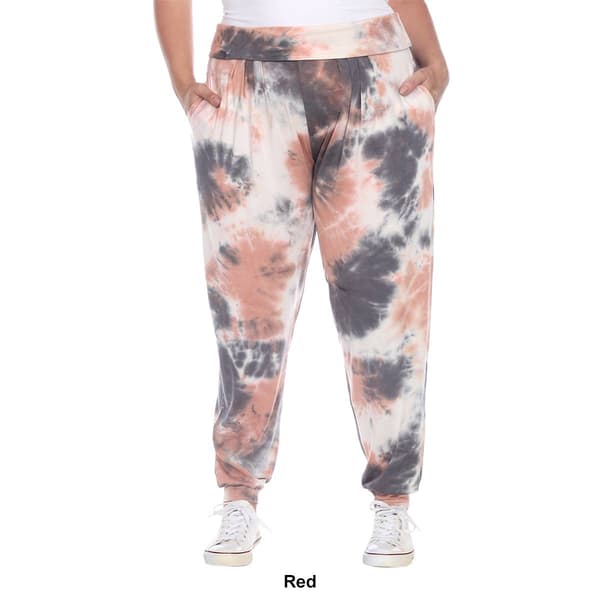Plus Size White Mark Tie Dye Harem Pants